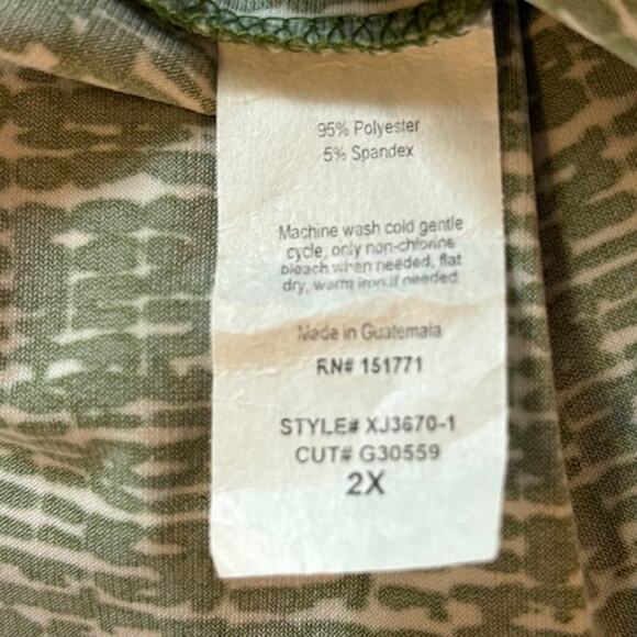 Gilli Jordan Knit Green and White Pockets V Neck Flutter Jumpsuit Sz 2X NWT - Picture 5 of 12